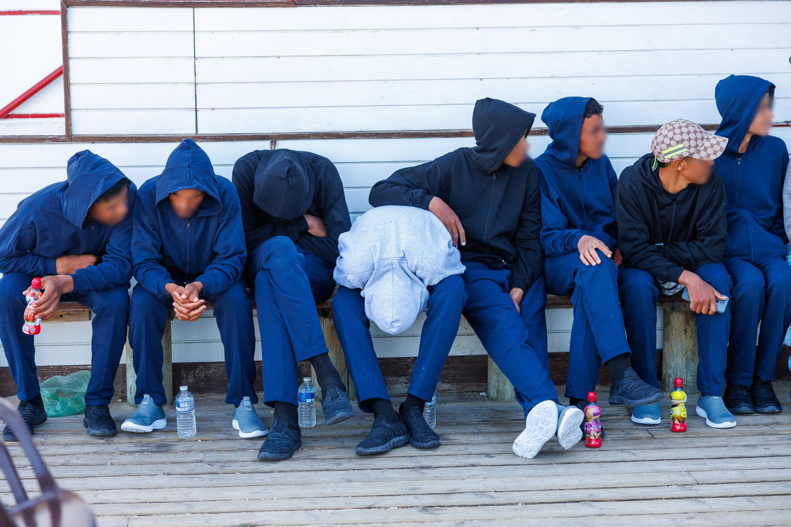 Un grupo de migrantes. Un grupo de migrantes.