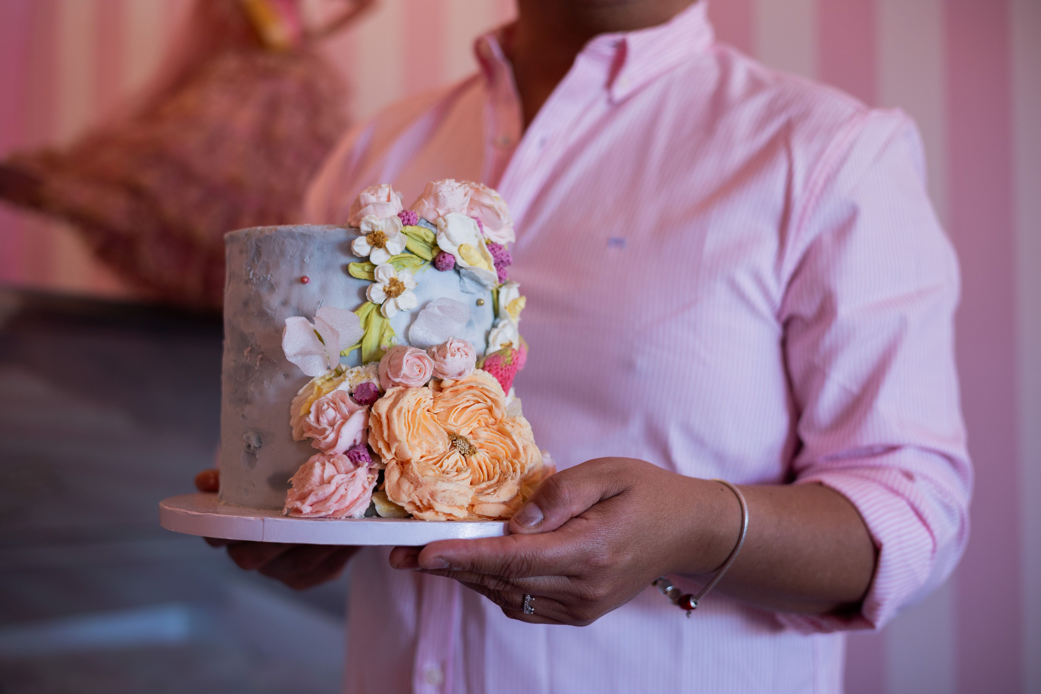 Una de sus creaciones pasteleras.