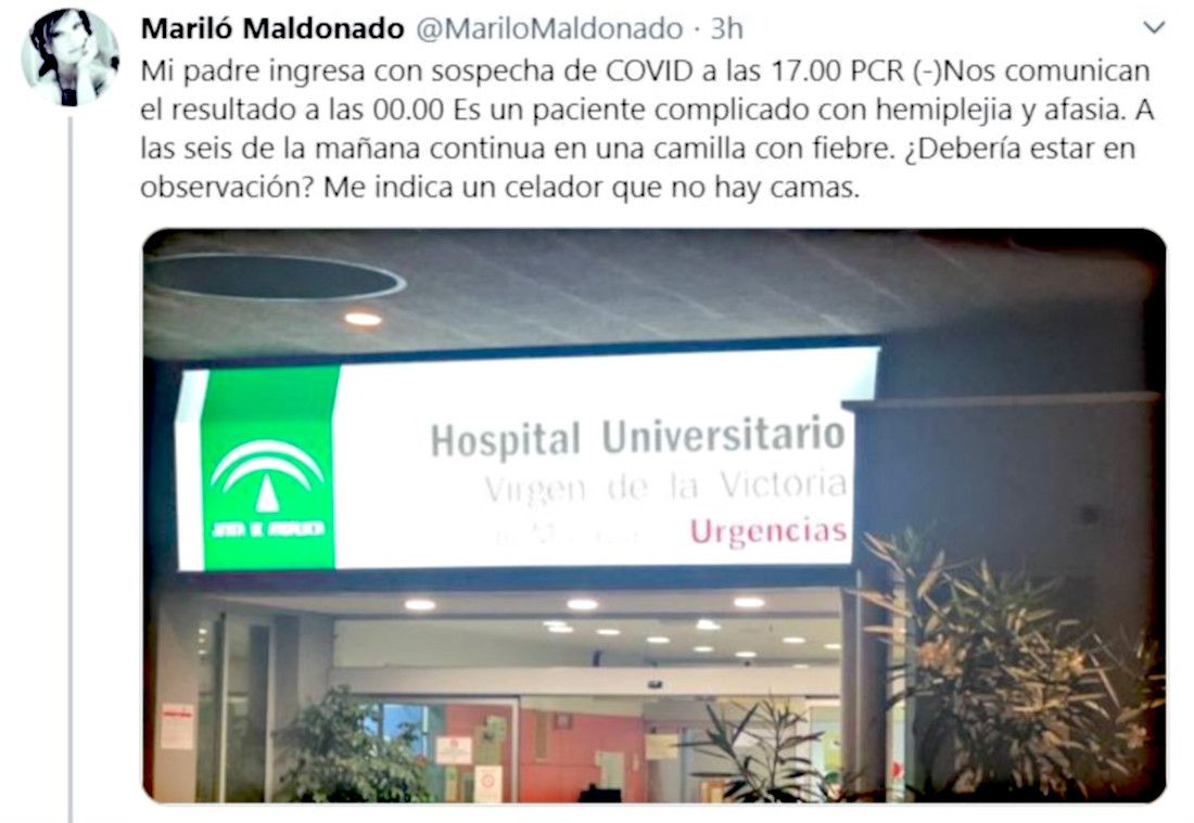 Uno de los mensajes de Mariló Maldonado.