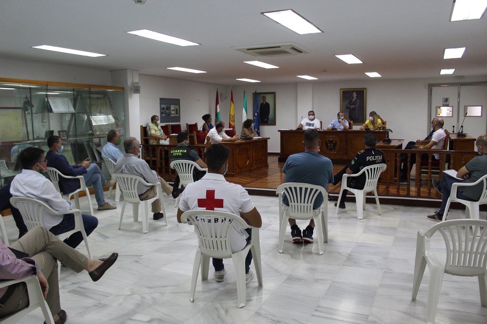 Reunión del plan de emergencias celebrada en el Ayuntamiento de Pulpí.