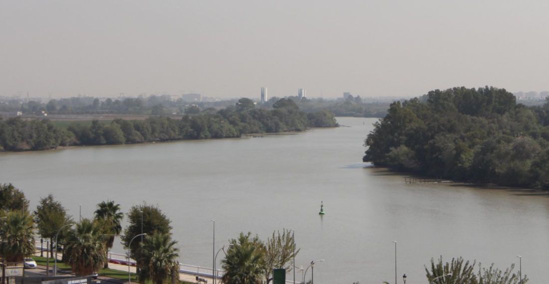 El río Guadalquivir, a su paso por Coria. FOTO: Ayto. Coria