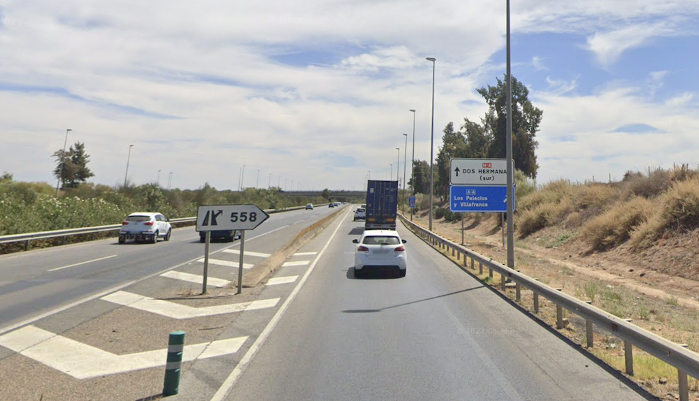 Punto kilómetro en el que tiene lugar el accidente en la A4, cerca de Sevilla.