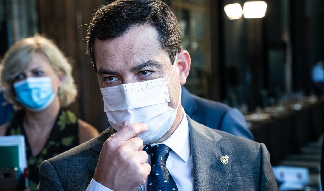 Moreno Bonilla, tras una reunión del Consejo de Gobierno de la Junta. Moreno Bonilla, tras una reunión del Consejo de Gobierno de la Junta.