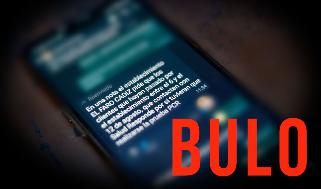 Imagen del mensaje de 'whatsapp' sobre El Faro.