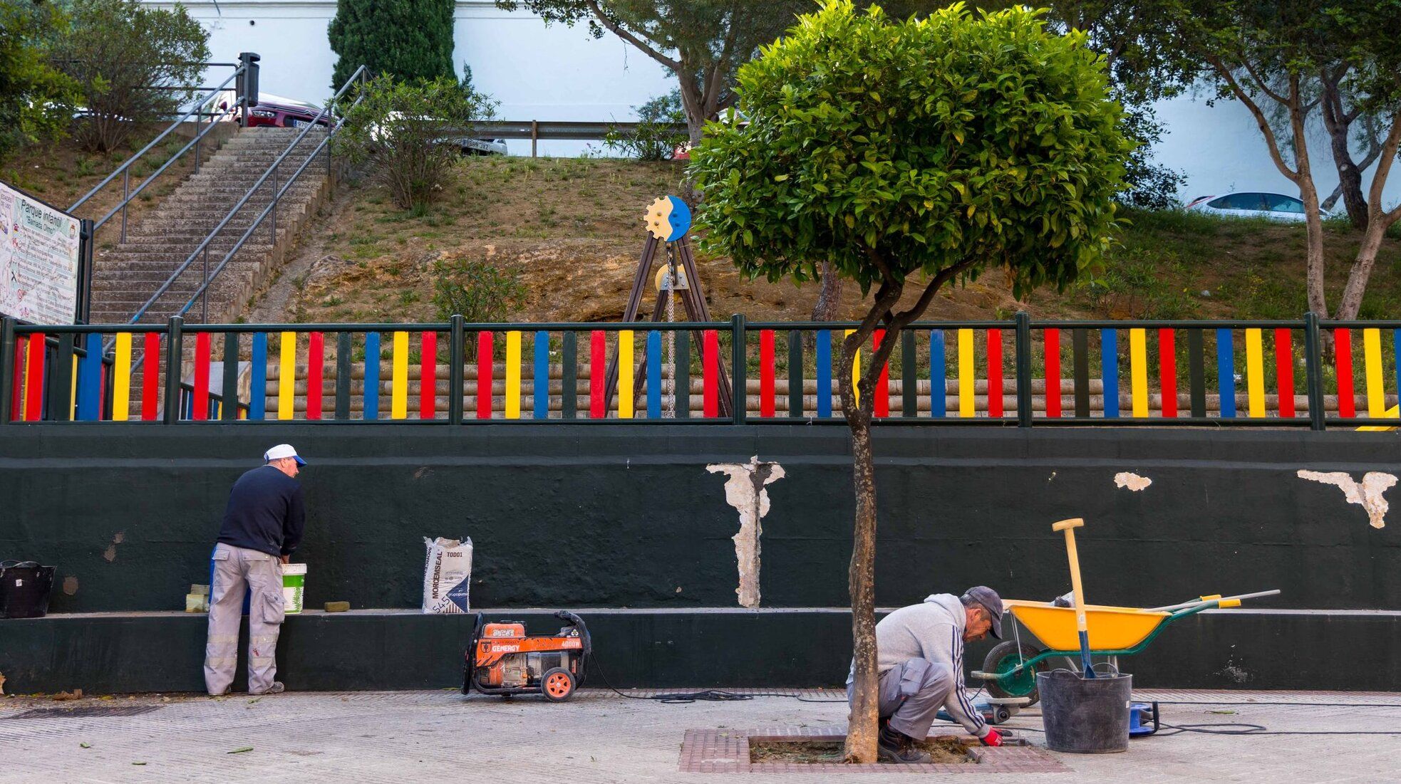 Algunas de las labores urbanas que se desarrollan en San Fernando.