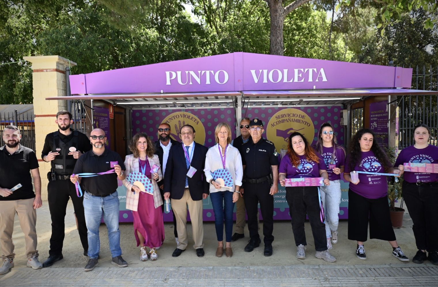 El Punto Violeta y el Servicio de Acompañamiento de la Feria de Jerez estarán coordinados con Policía Local, Policía Nacional, Tele Taxi y Autobuses Urbanos.