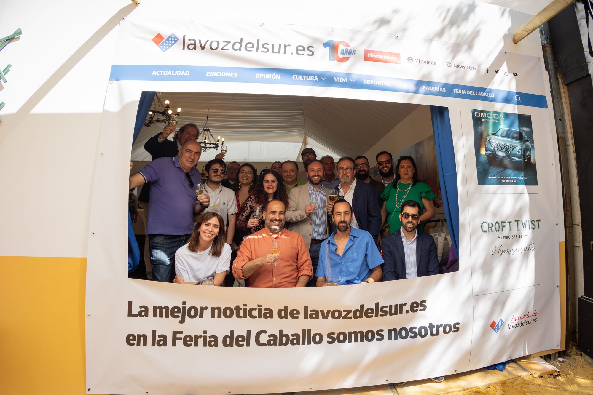 Inauguración de la caseta de lavozdelsur.es en la Feria del Caballo 2024