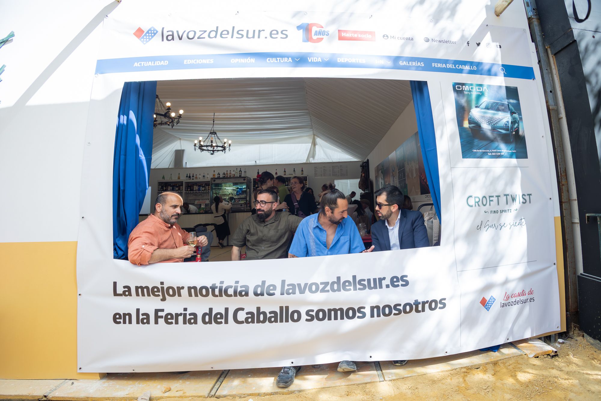 Inauguración de la caseta de lavozdelsur.es en la Feria del Caballo 2024