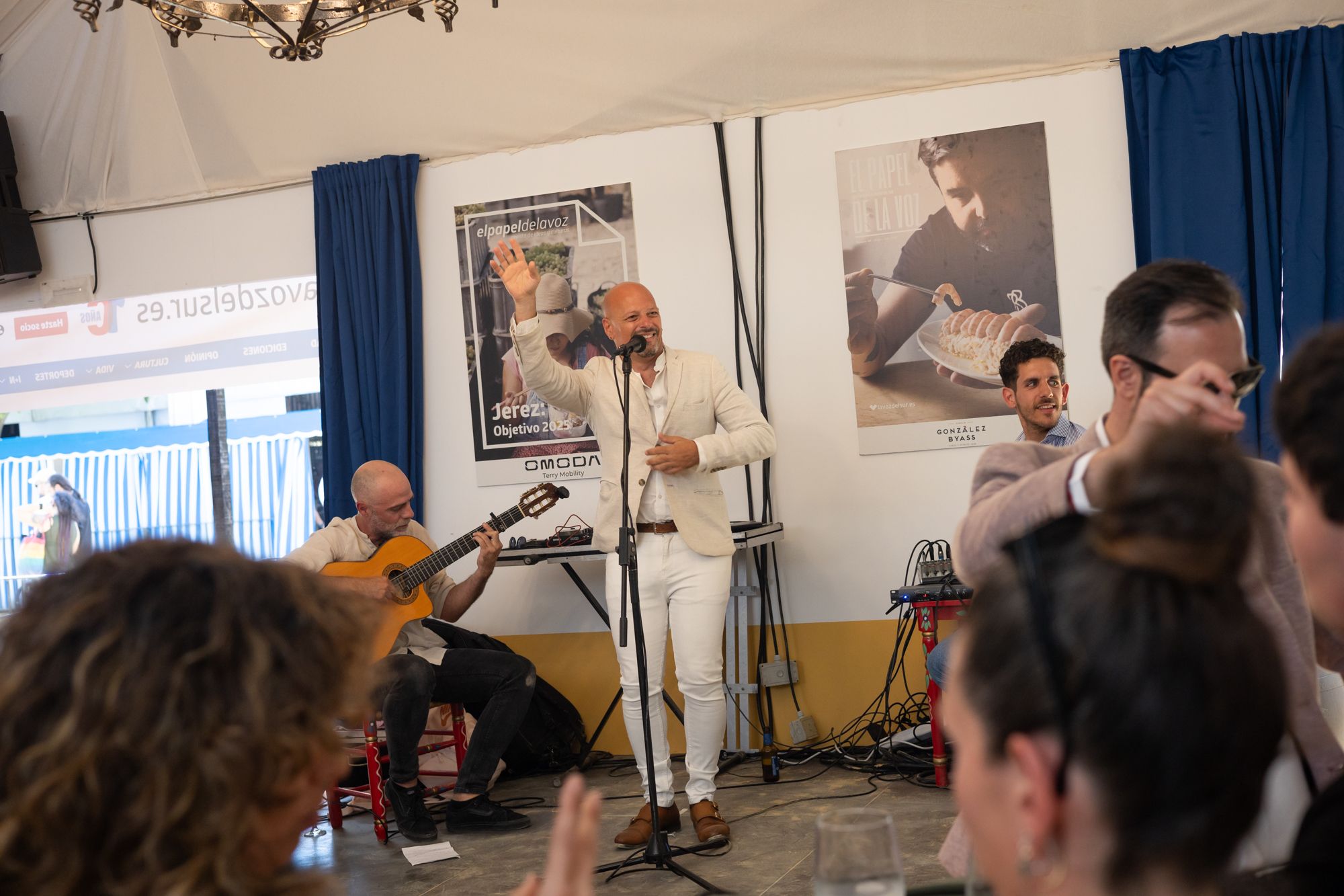 Inauguración de la caseta de lavozdelsur.es en la Feria del Caballo 2024