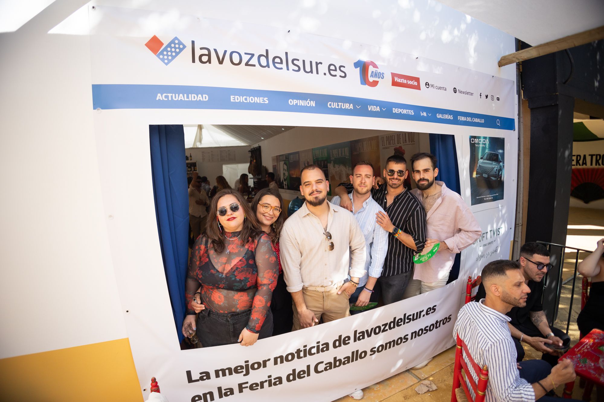 Inauguración de la caseta de lavozdelsur.es en la Feria del Caballo 2024
