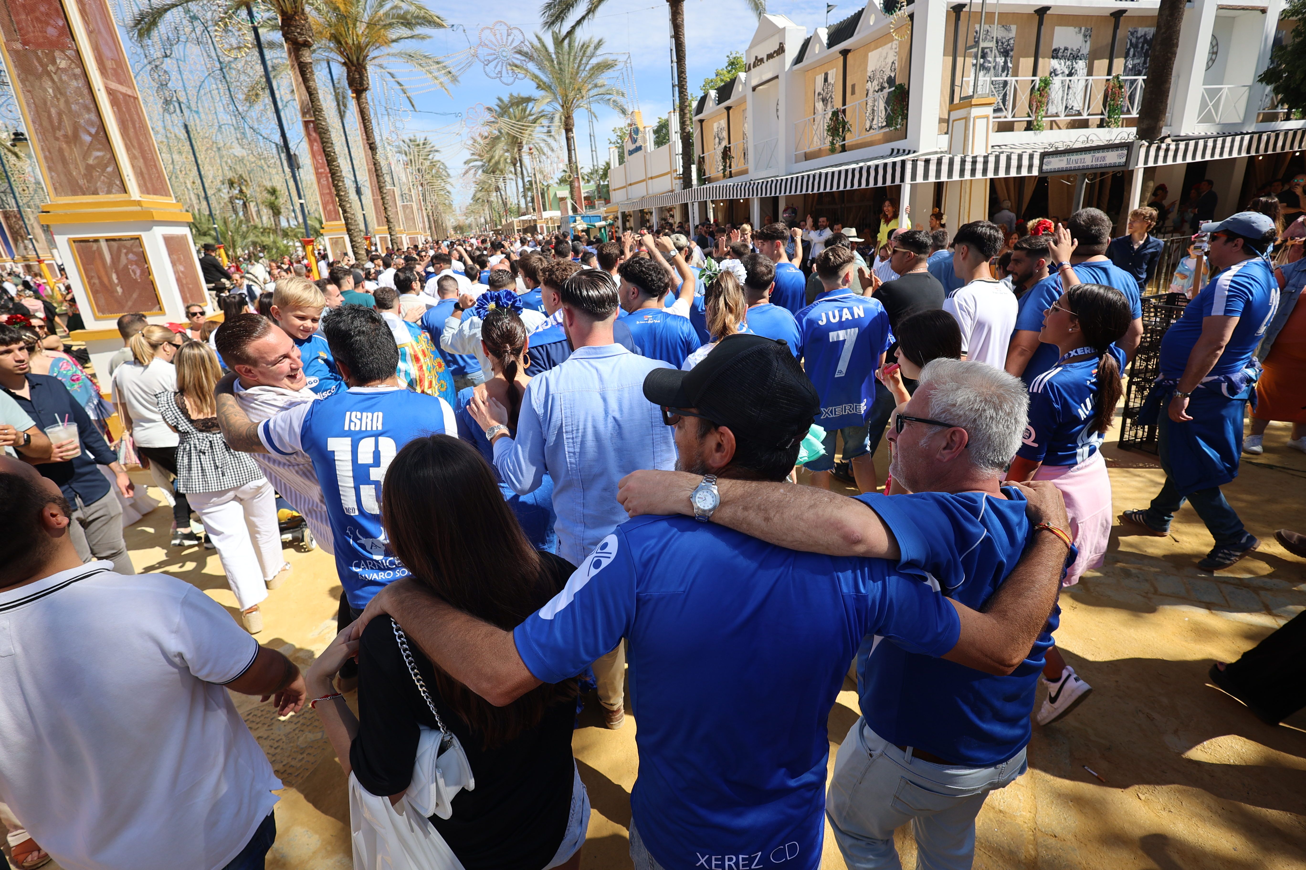 La celebración del ascenso del Xerez CD, en la Feria.