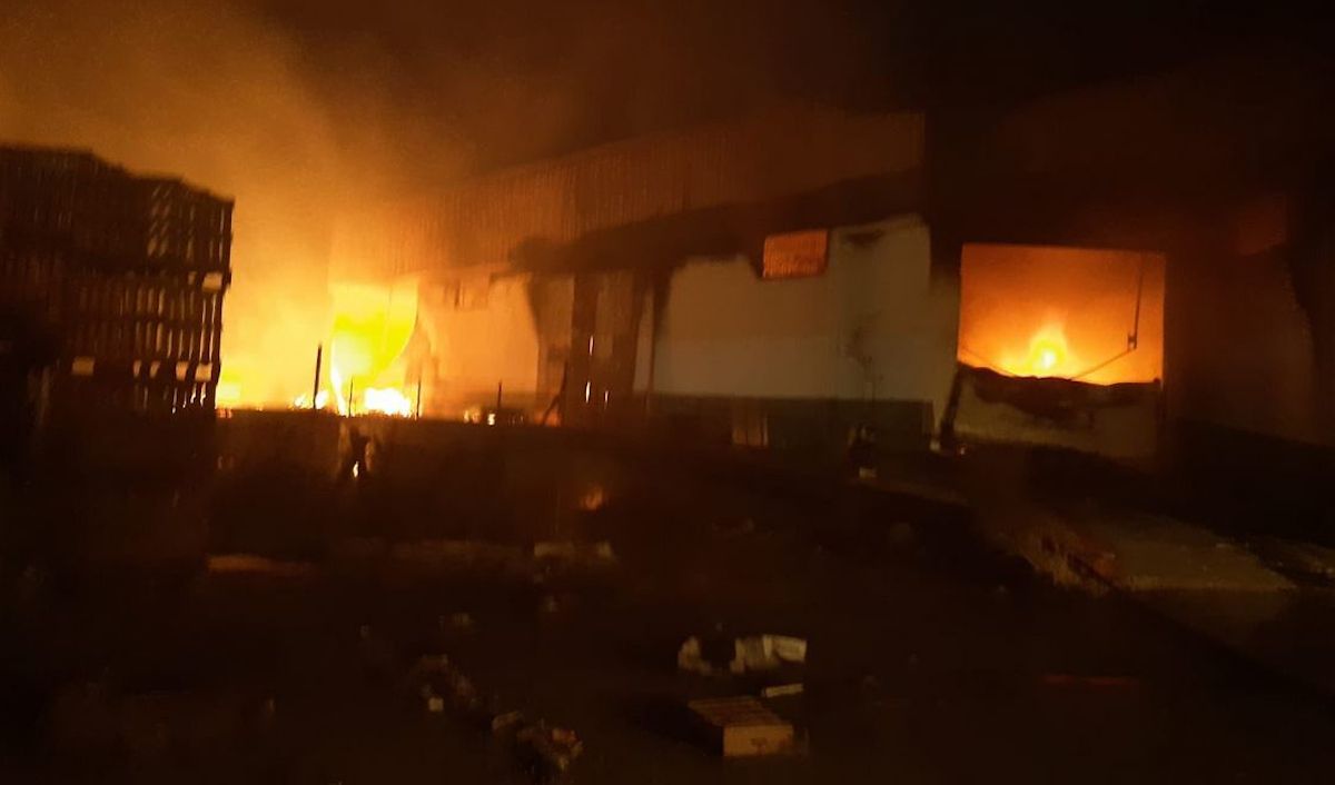 Imagen del incendio de Chipiona.