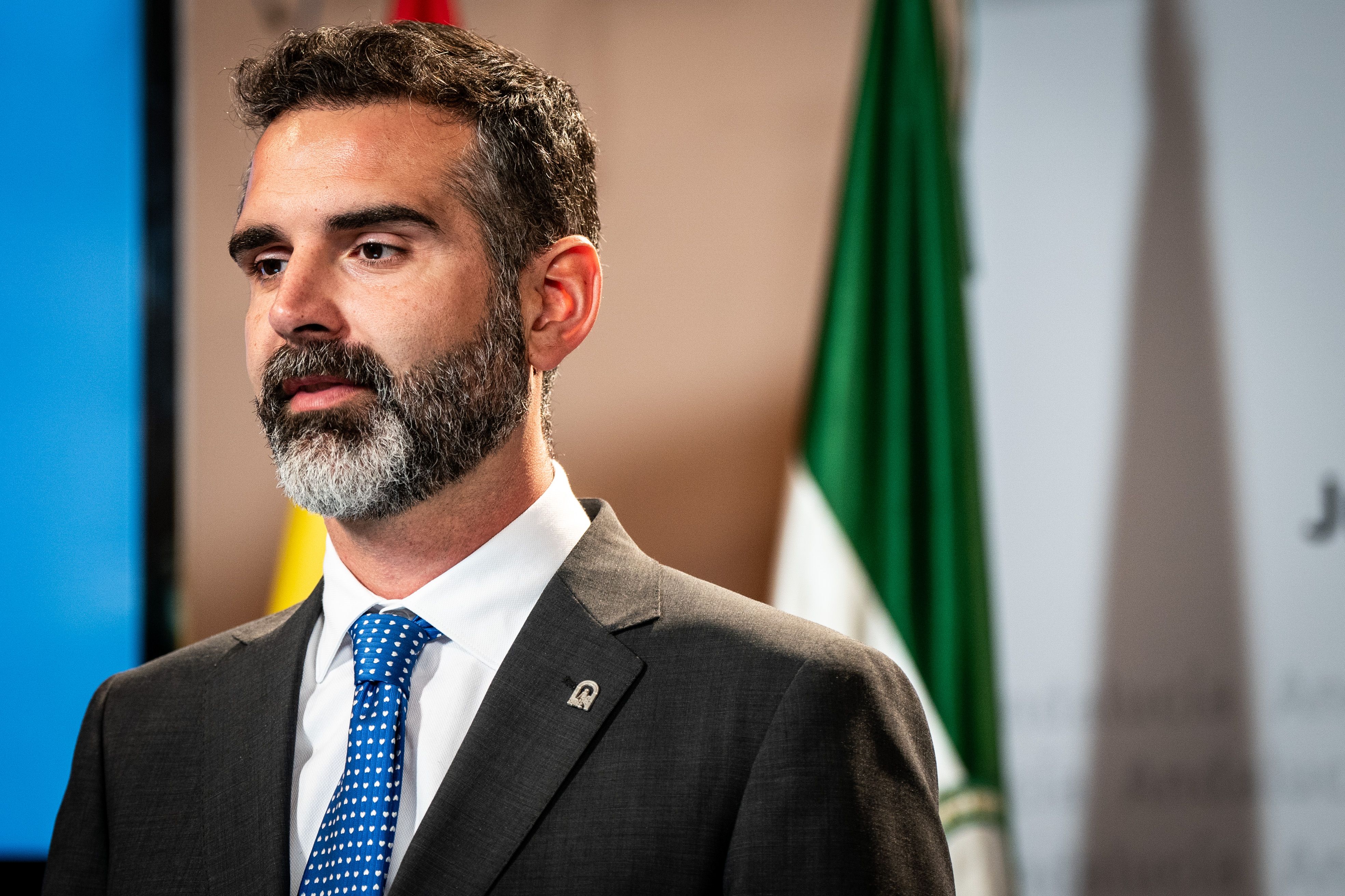 El portavoz del Gobierno andaluz, Ramón Fernández-Pacheco, durante una comparecencia en imagen de archivo.