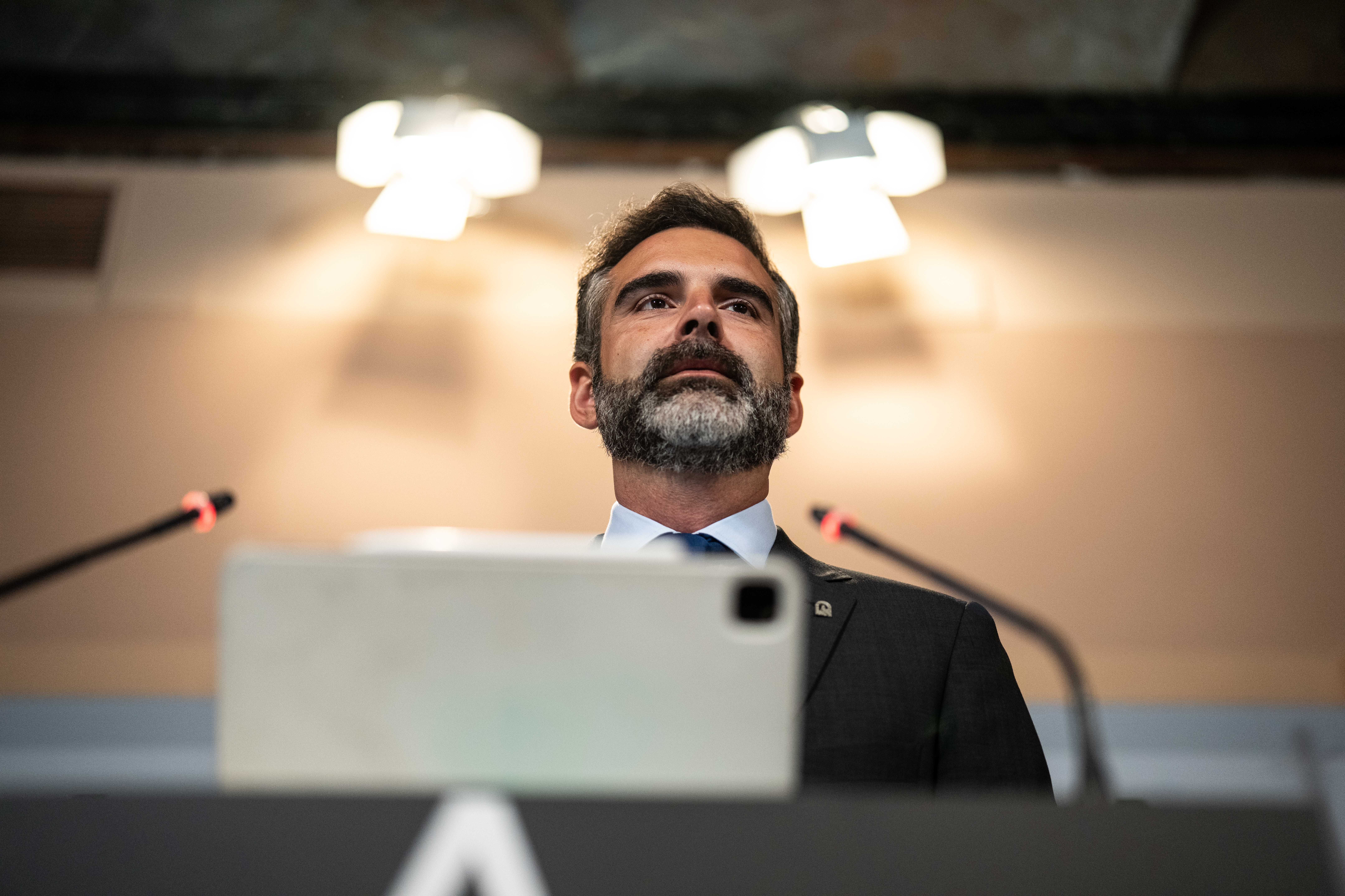 Ramón Fernández-Pacheco, en la comparecencia posterior al Consejo de Gobierno este martes. 