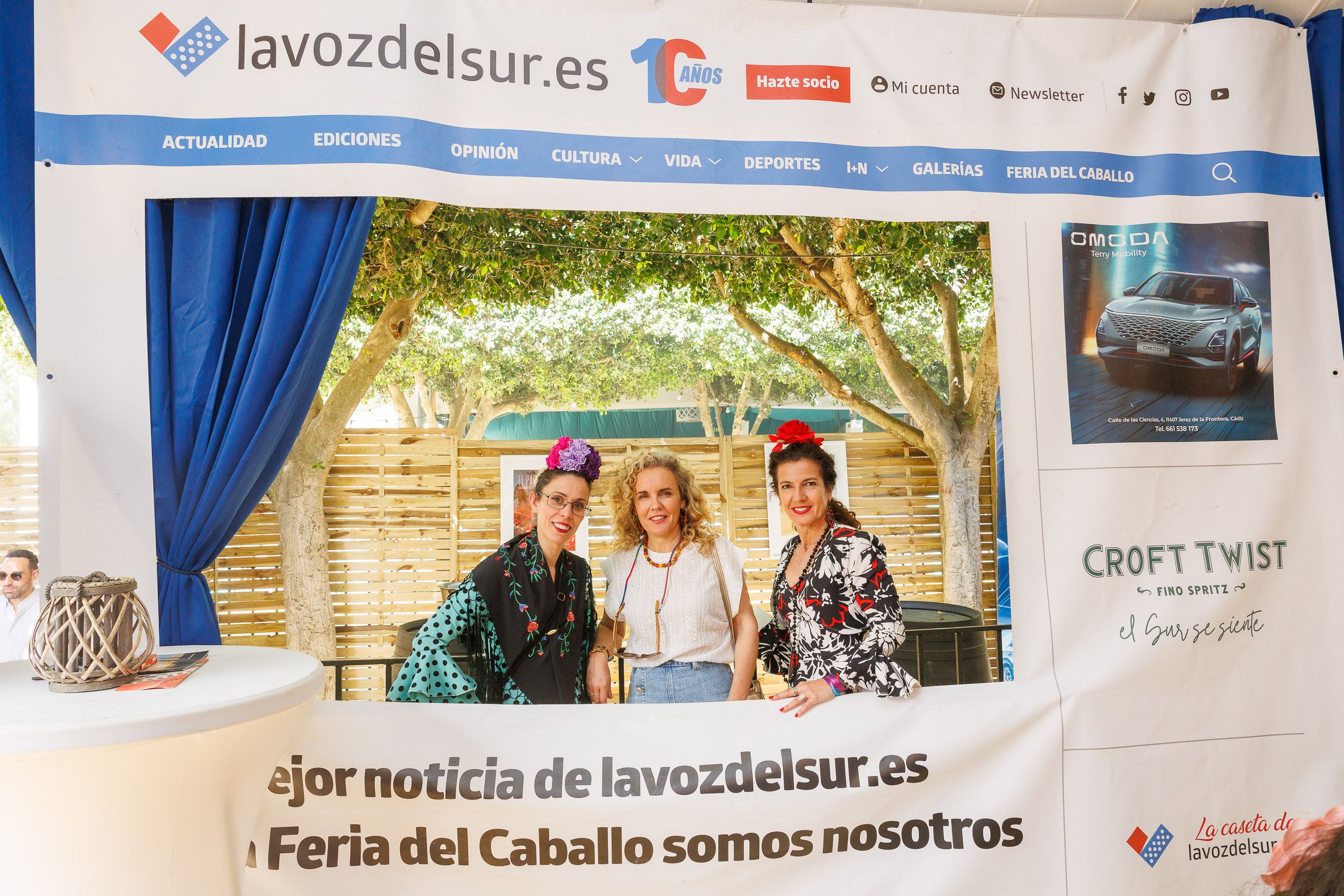 La caseta de lavozdelsur.es, el miércoles de Feria de Jerez