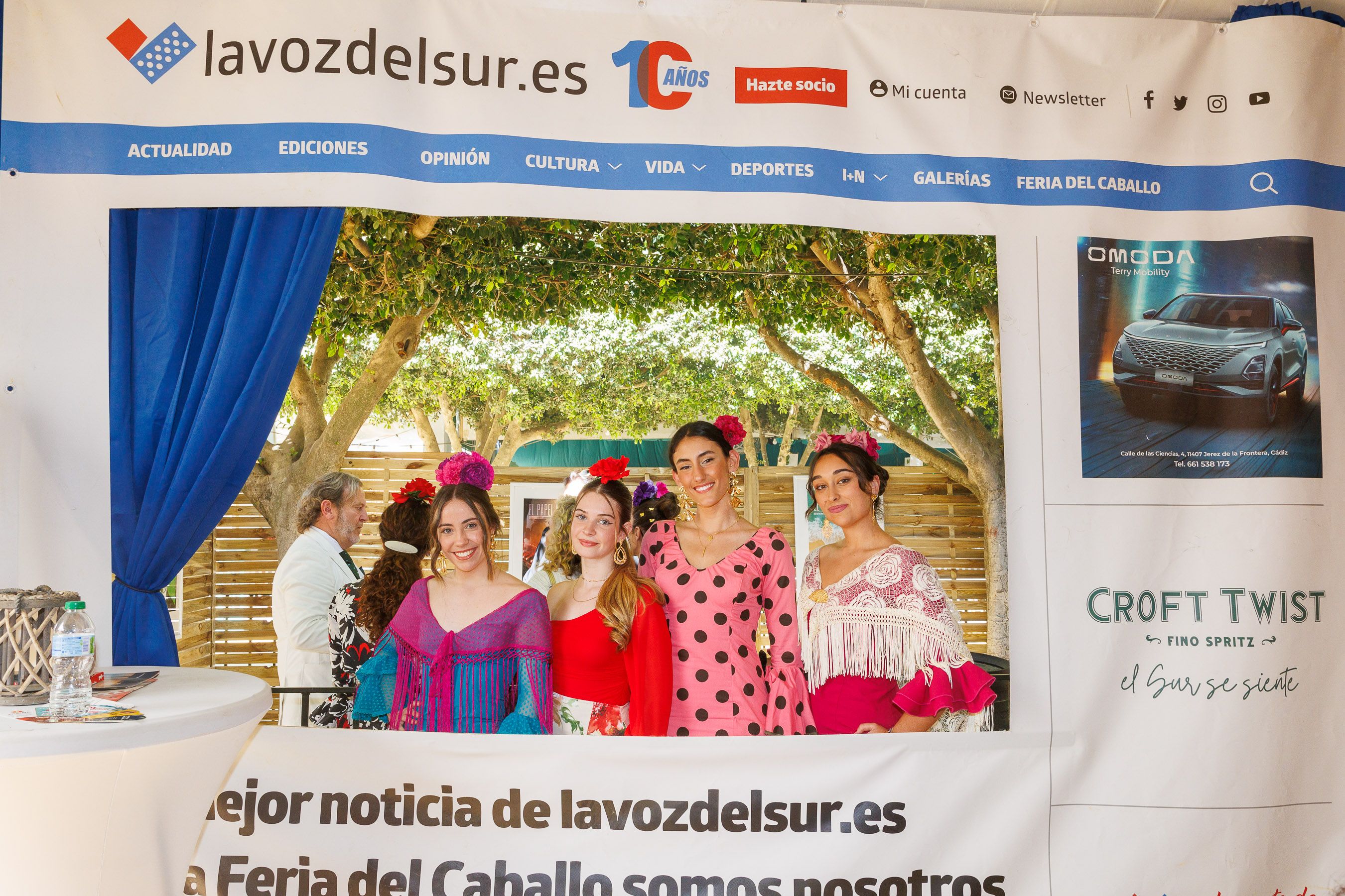 La caseta de lavozdelsur.es, el miércoles de Feria de Jerez