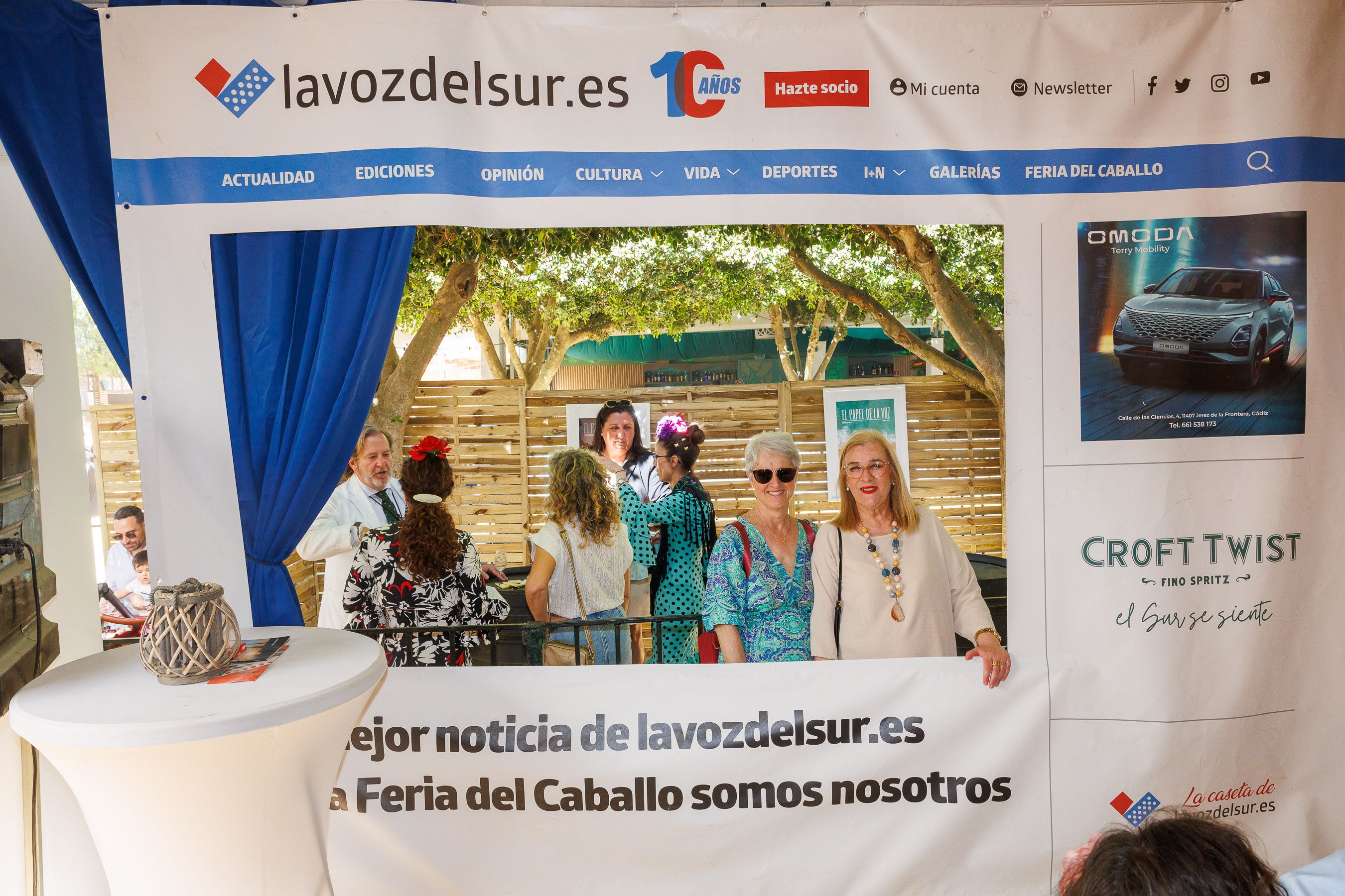 La caseta de lavozdelsur.es, el miércoles de Feria de Jerez