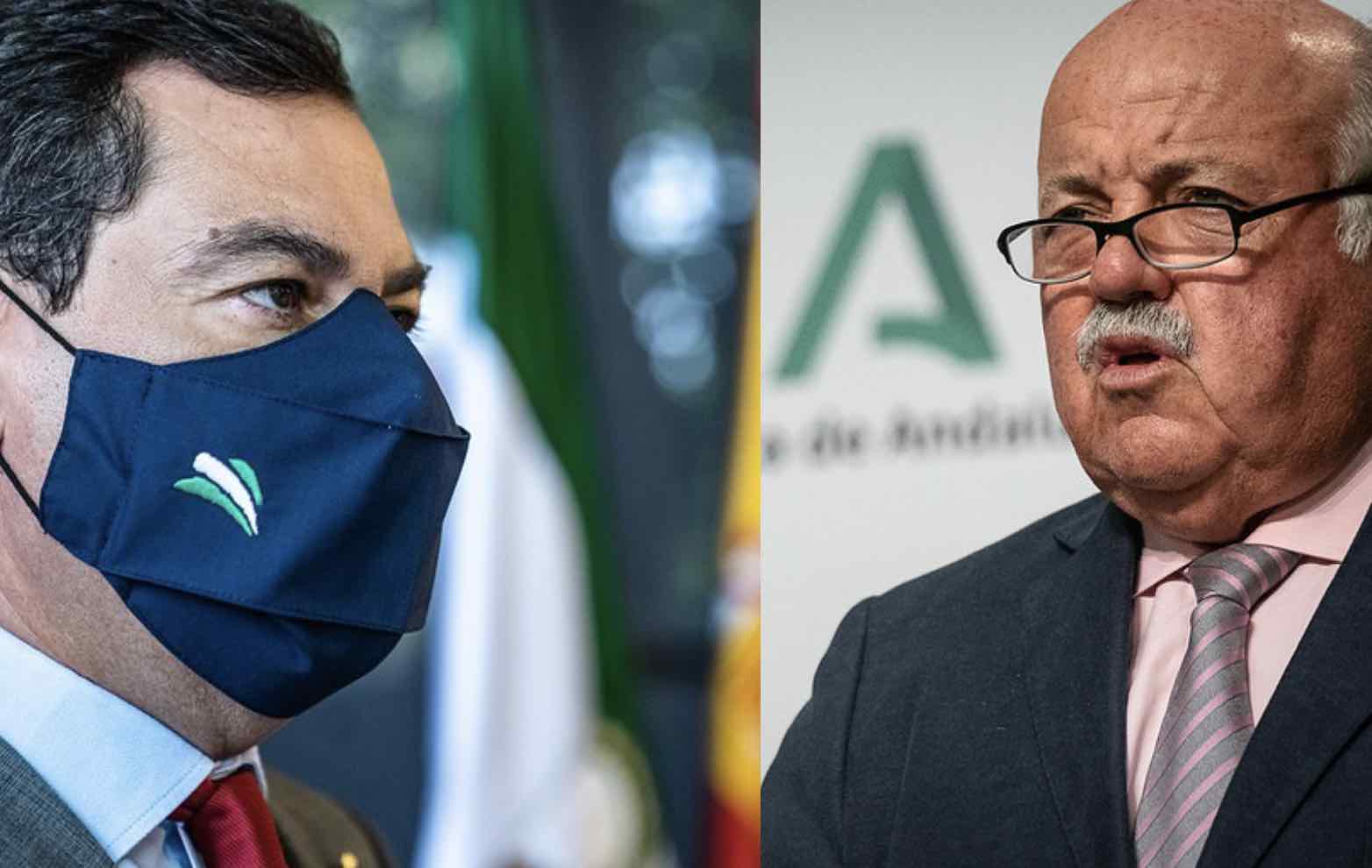 Moreno y Aguirre, en dos imágenes de la Junta recientes.