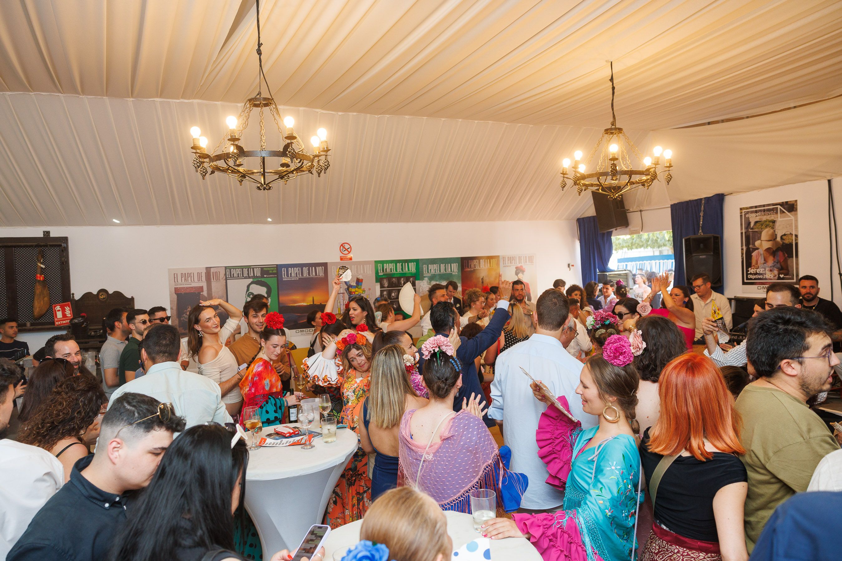 La caseta de lavozdelsur.es, el miércoles de Feria de Jerez