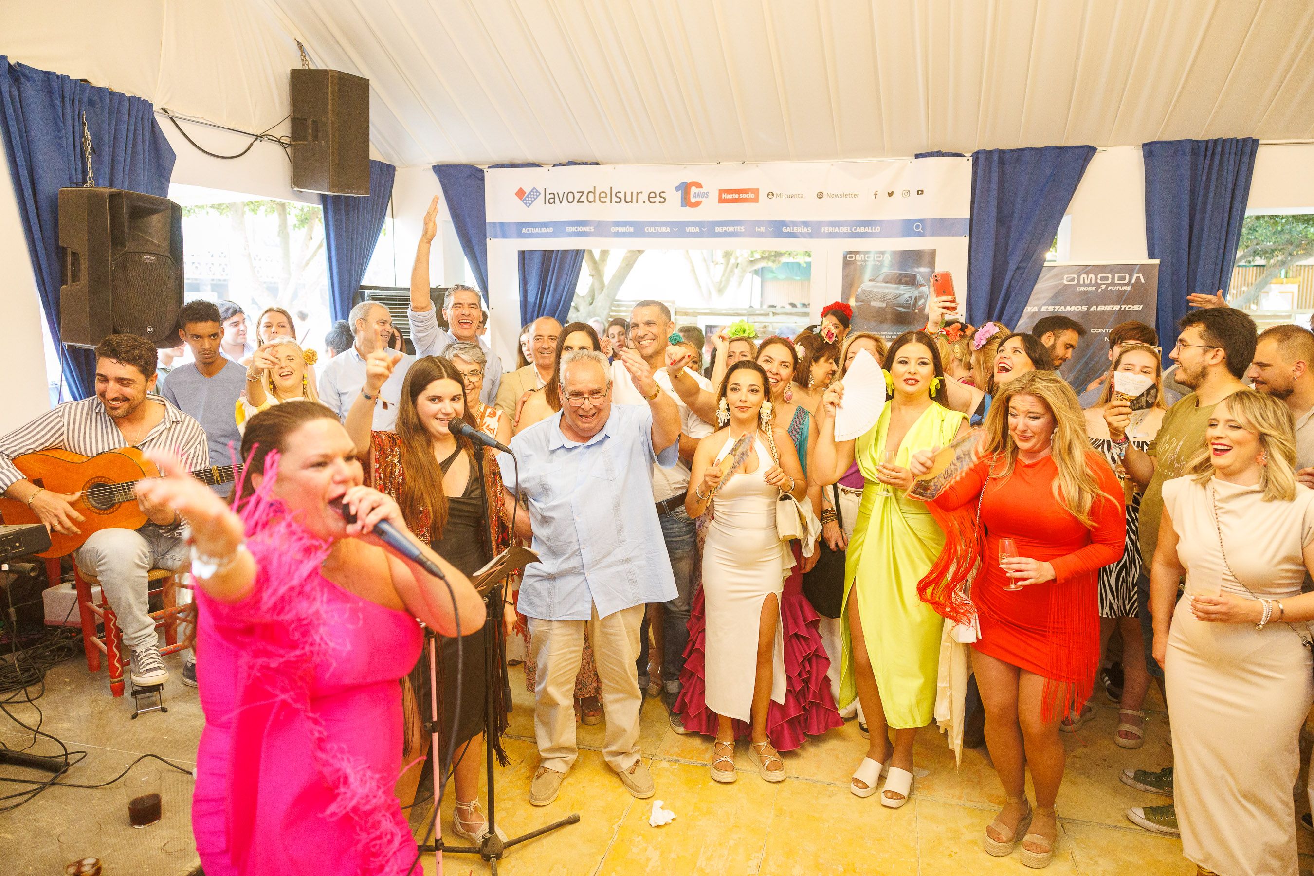 La caseta de lavozdelsur.es, el miércoles de Feria de Jerez