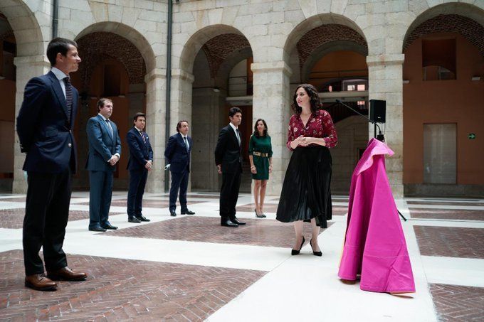 Isabel Díaz Ayuso, presidenta de la Comunidad de Madrid, en un acto en defensa de la tauromaquia.