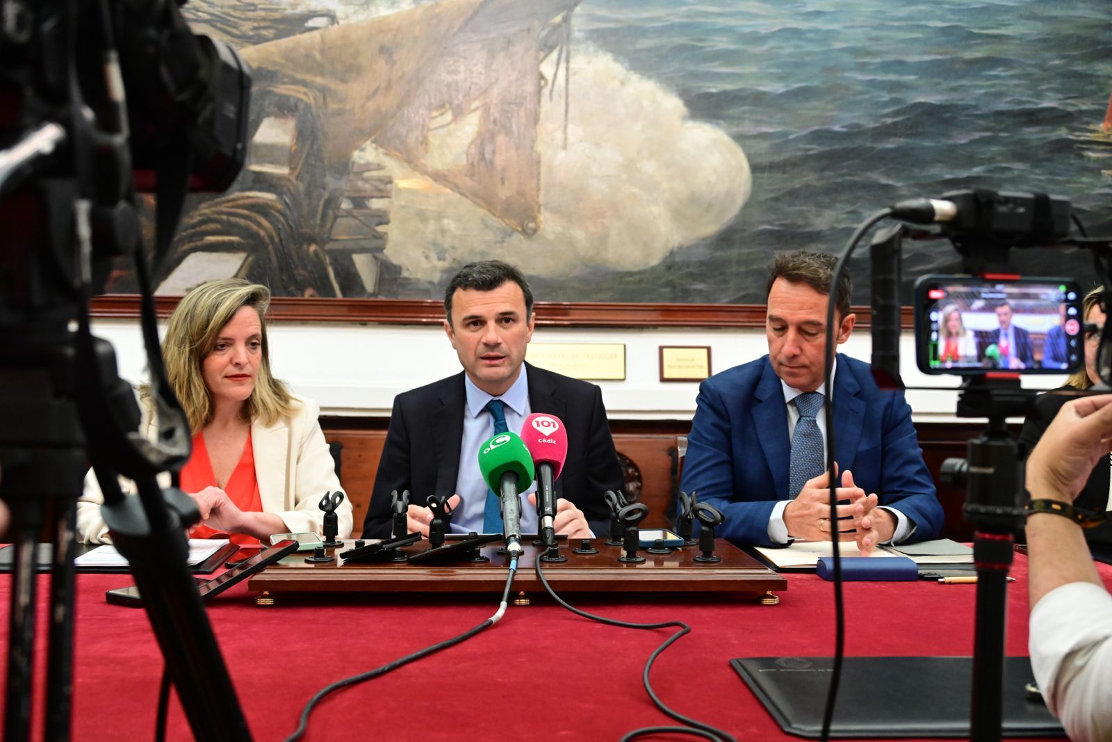 El alcalde, Bruno García, en un momento de la comparecencia tras la Junta de Gobierno Local de este viernes.