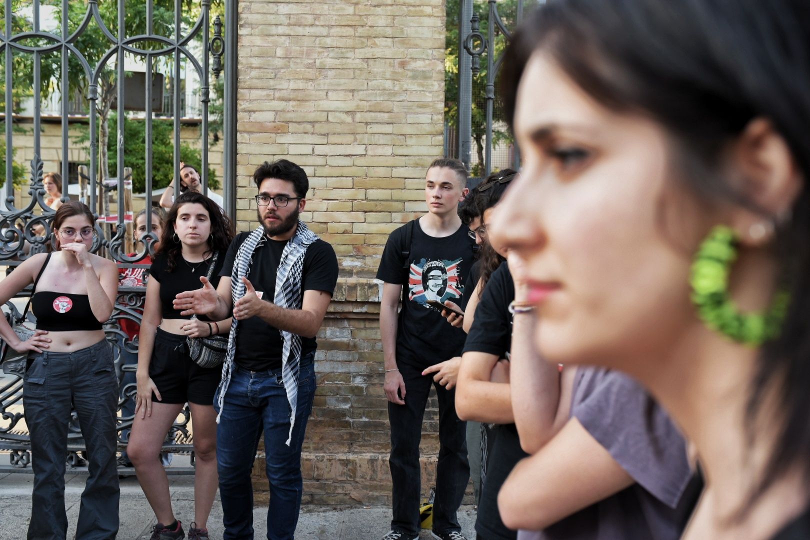 La acampada por Palestina en la Universidad de Sevilla, en imágenes.
