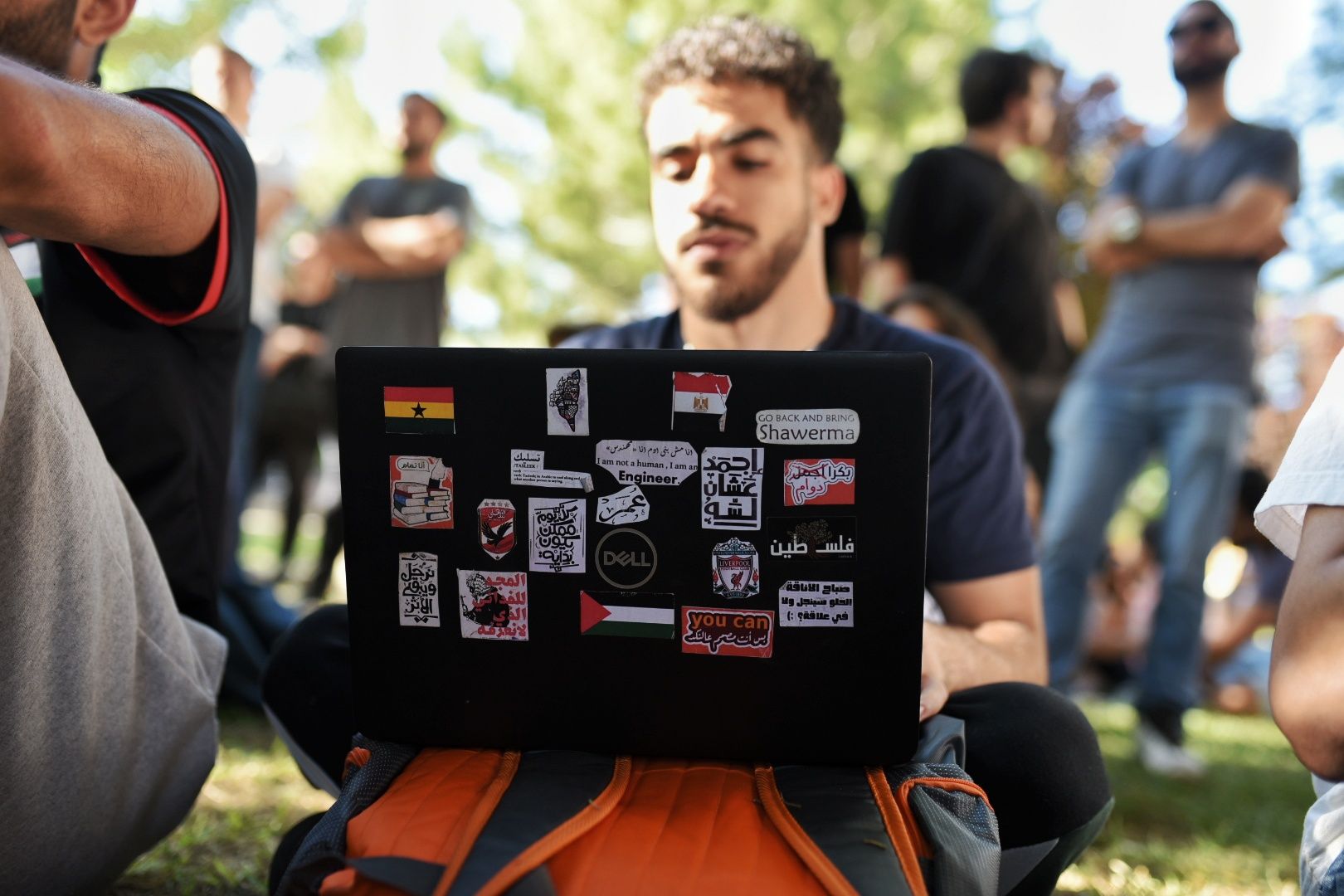 La acampada por Palestina en la Universidad de Sevilla, en imágenes.