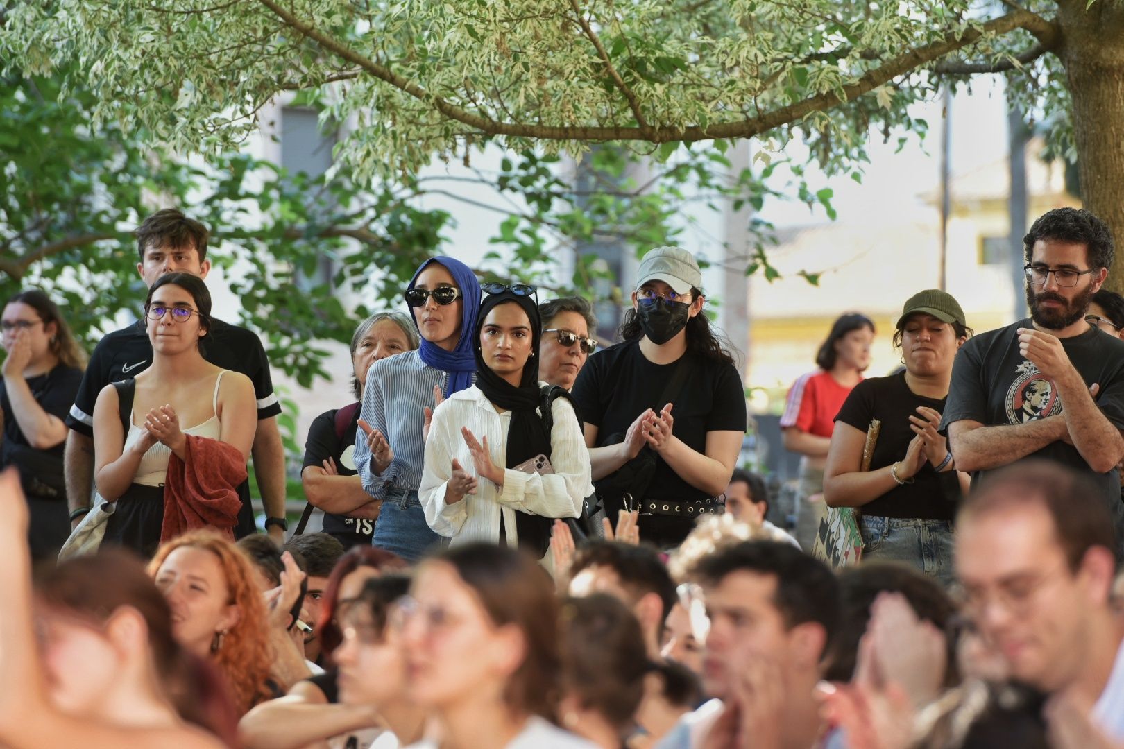 La acampada por Palestina en la Universidad de Sevilla, en imágenes.