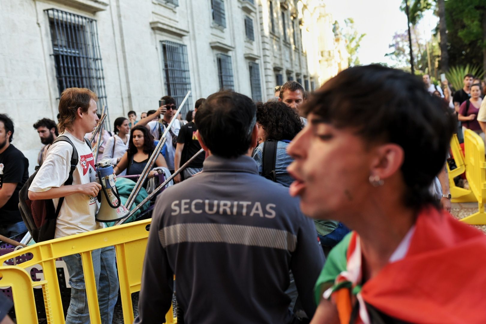 La acampada por Palestina en la Universidad de Sevilla, en imágenes.