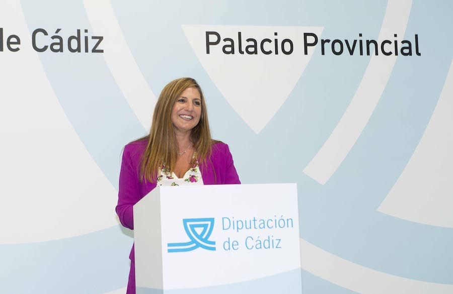 Irene García, presidenta de Diputación, en rueda de prensa.