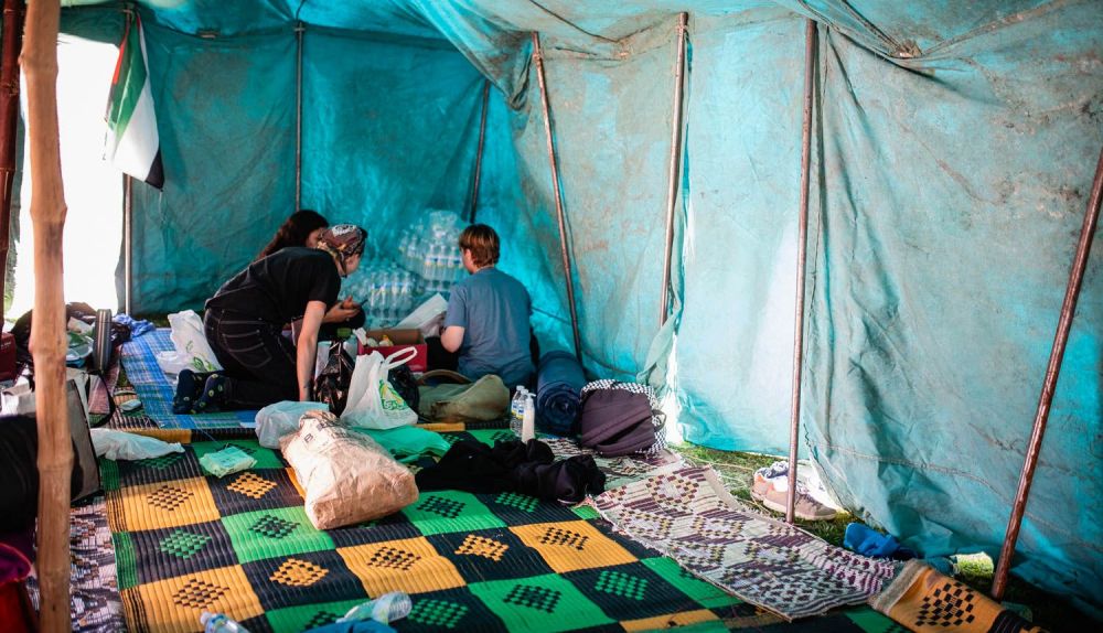 ACAMPADA PALESTINA UNIVERSIDAD SEVILLA 14 MAYO 2024 SEVILLA