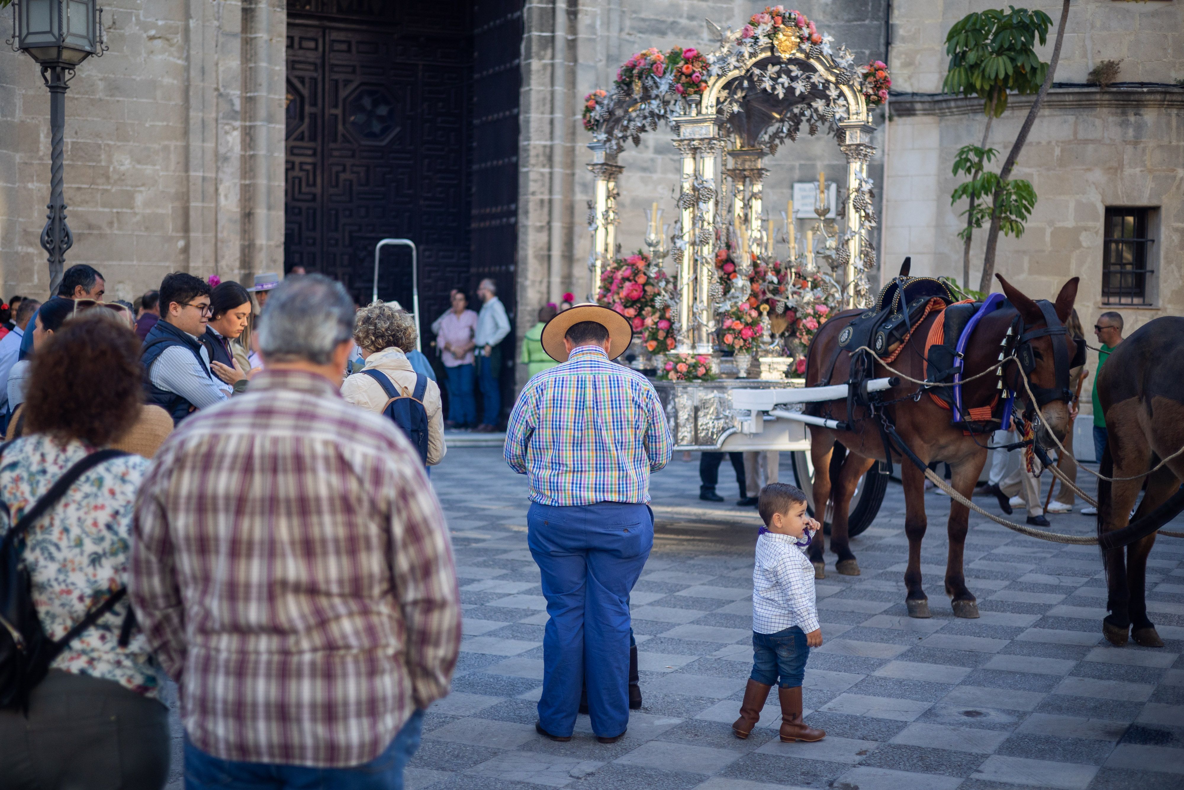 Los romeros de Jerez ya caminan rumbo al Rocío