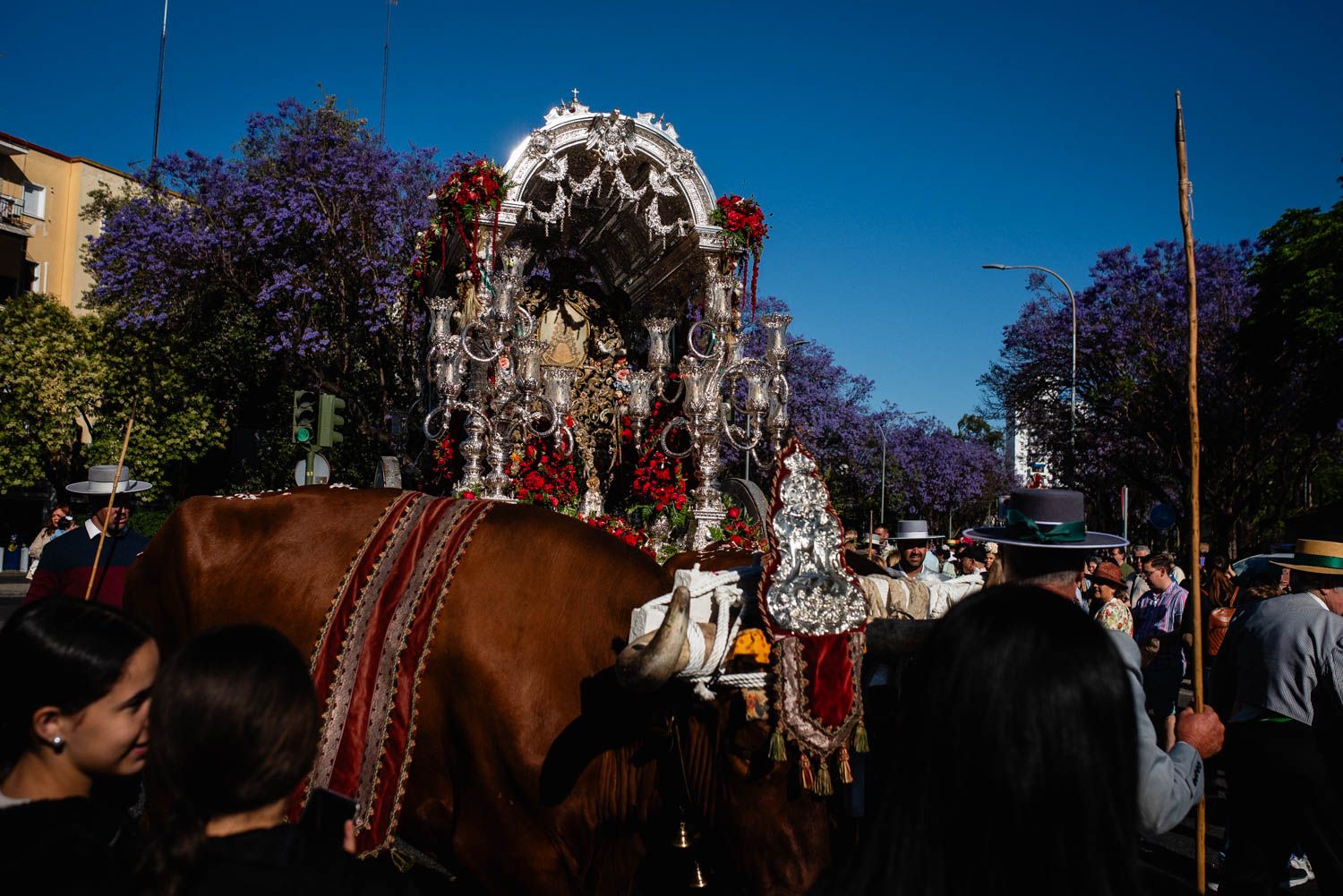 La salida de la Hermandad del Cerro hacia El Rocío, en imágenes.