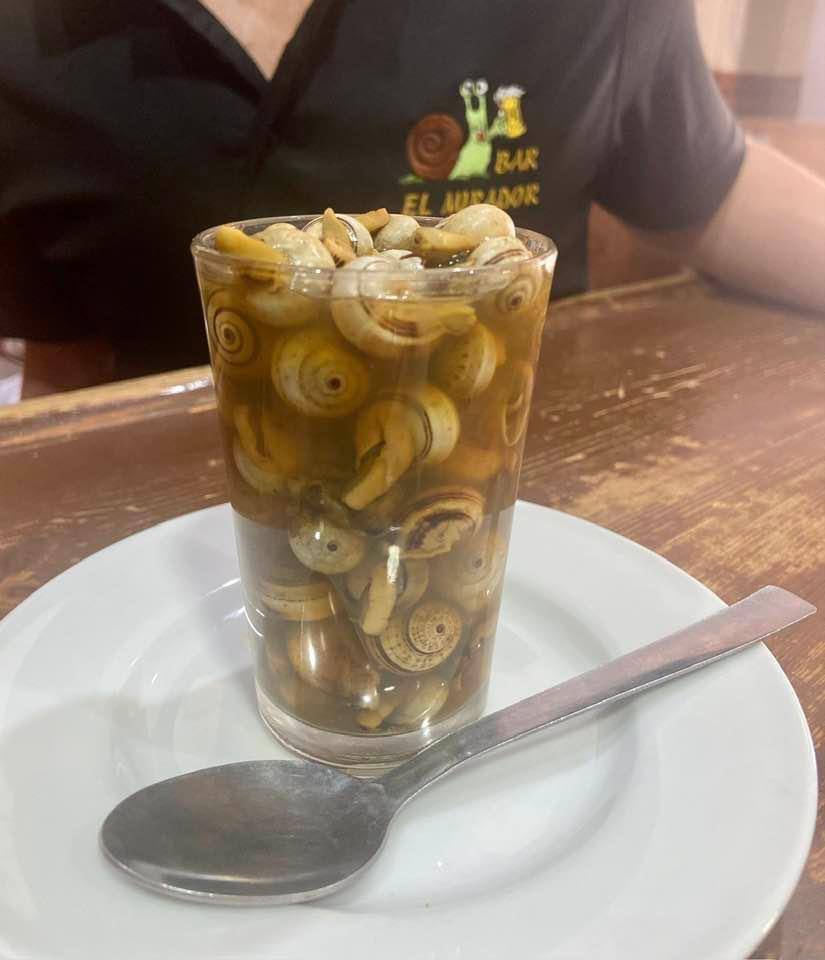 Vaso de caracoles de El Mirador. 