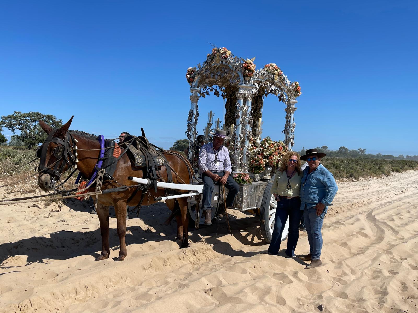 Camino al Rocío por las arenas.
