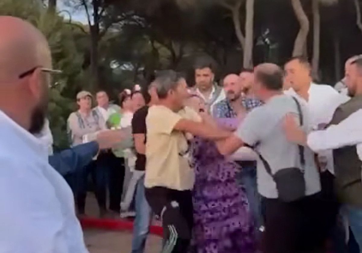 Pelea campal en El Rocío. Pelea campal en El Rocío.