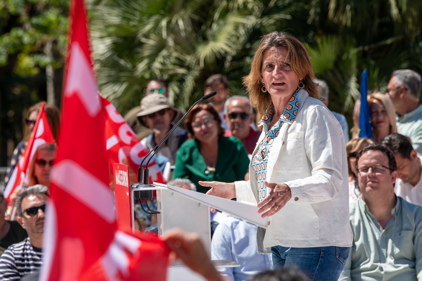 Así ha sido el acto de campaña de Zapatero y Ribera para las europeas en Cádiz.