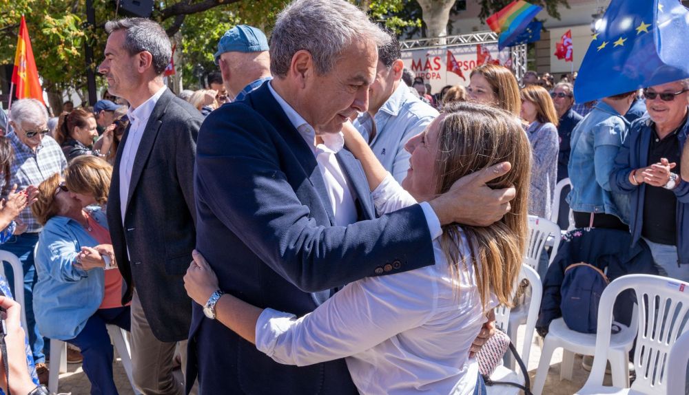 Así ha sido el acto de campaña de Zapatero y Ribera para las europeas en Cádiz.