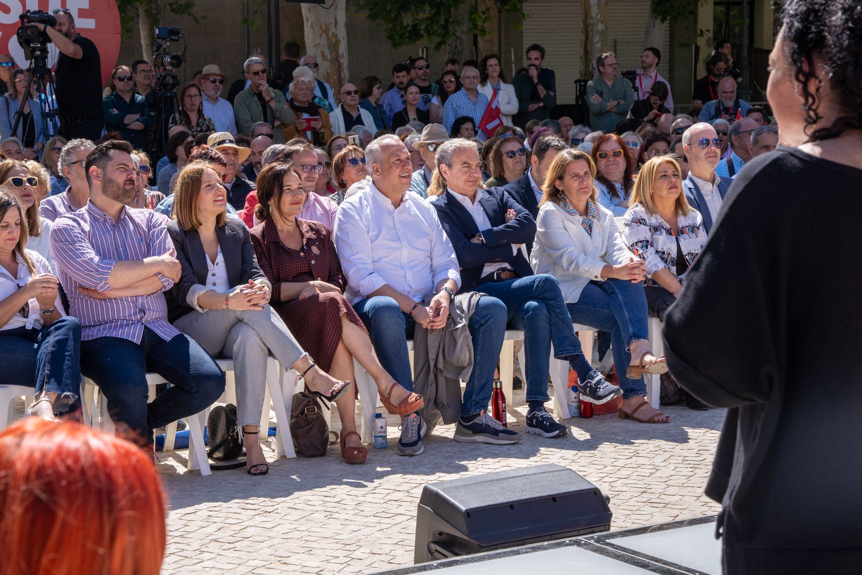 Así ha sido el acto de campaña de Zapatero y Ribera para las europeas en Cádiz.
