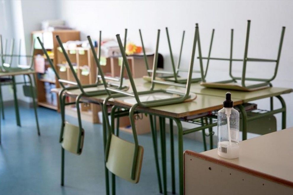 Un aula vacía, en una imagen reciente.