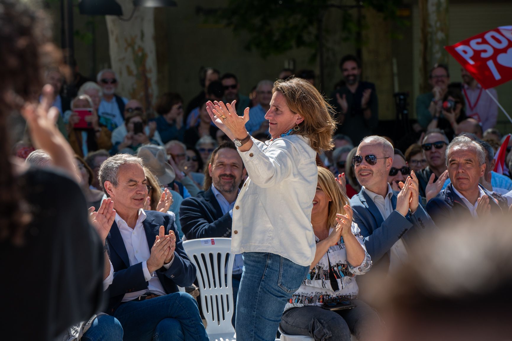 Así ha sido el acto de campaña de Zapatero y Ribera para las europeas en Cádiz.
