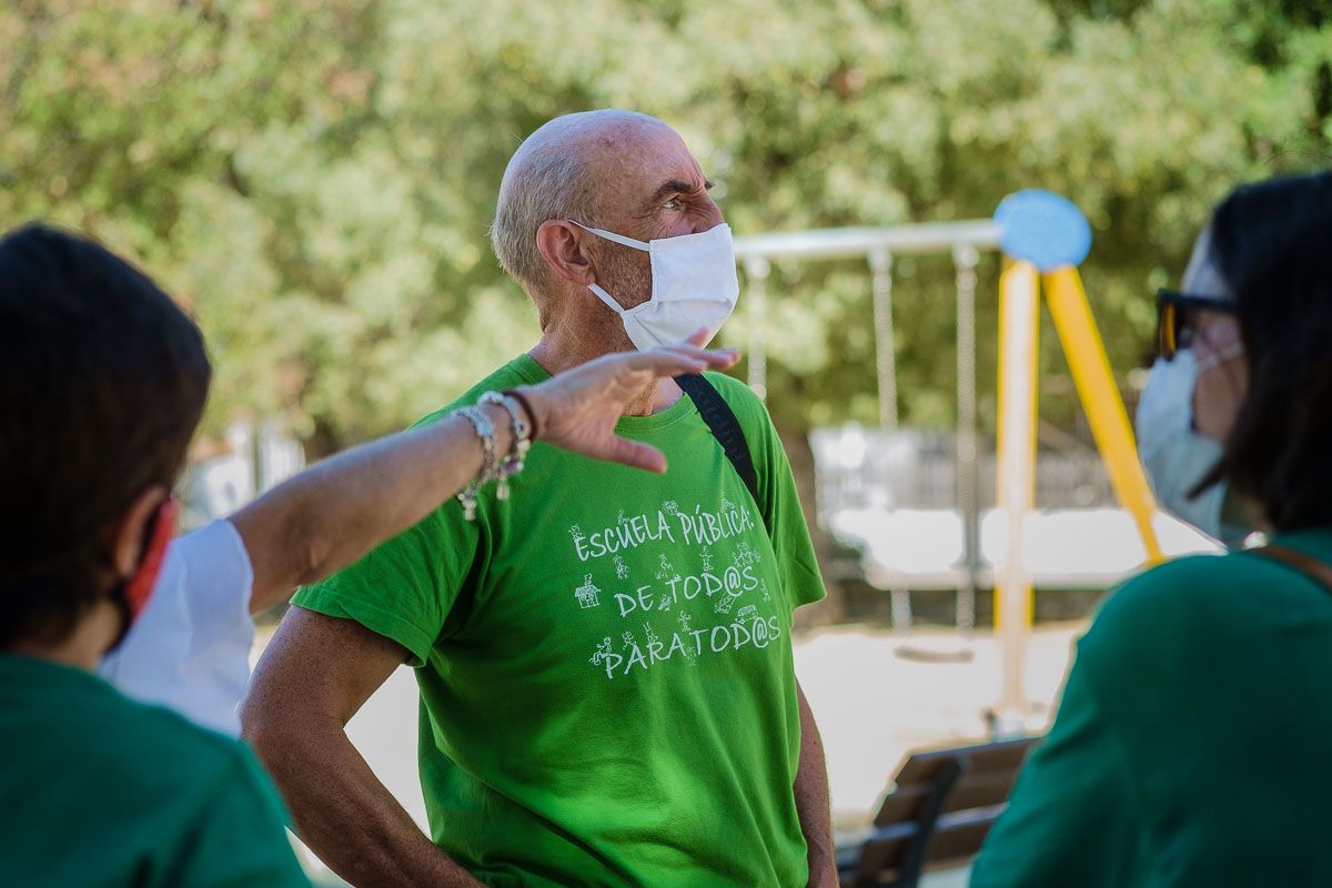 Representantes de la Marea Verde de Jerez en una entrevista pasada con lavozdelsur.es