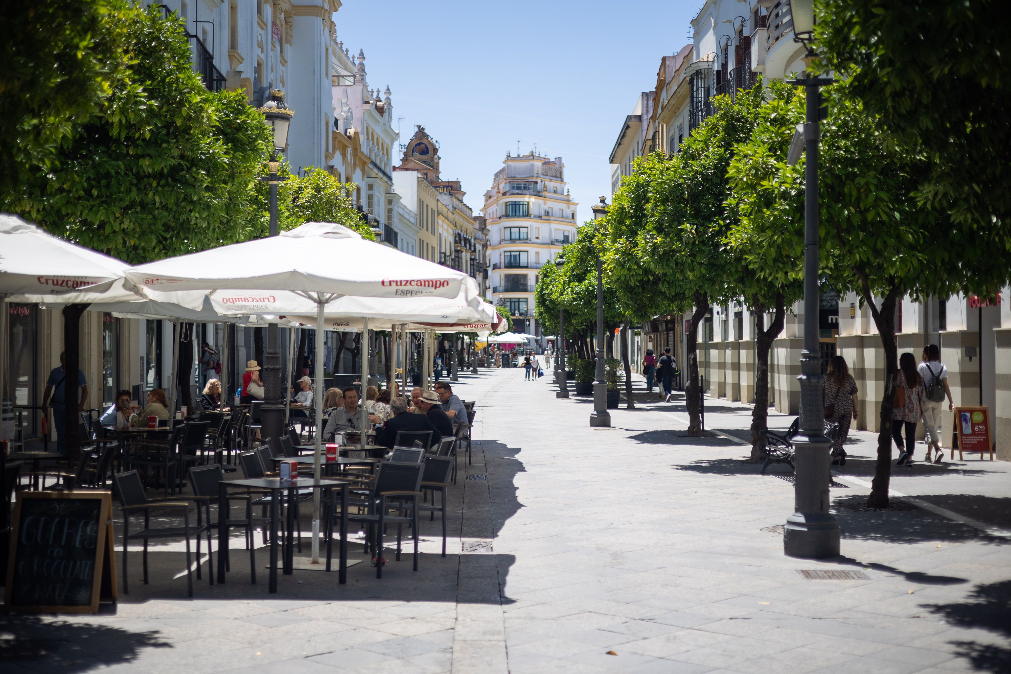 Una imagen de la calle Larga de Jerez. Una imagen de la calle Larga de Jerez.