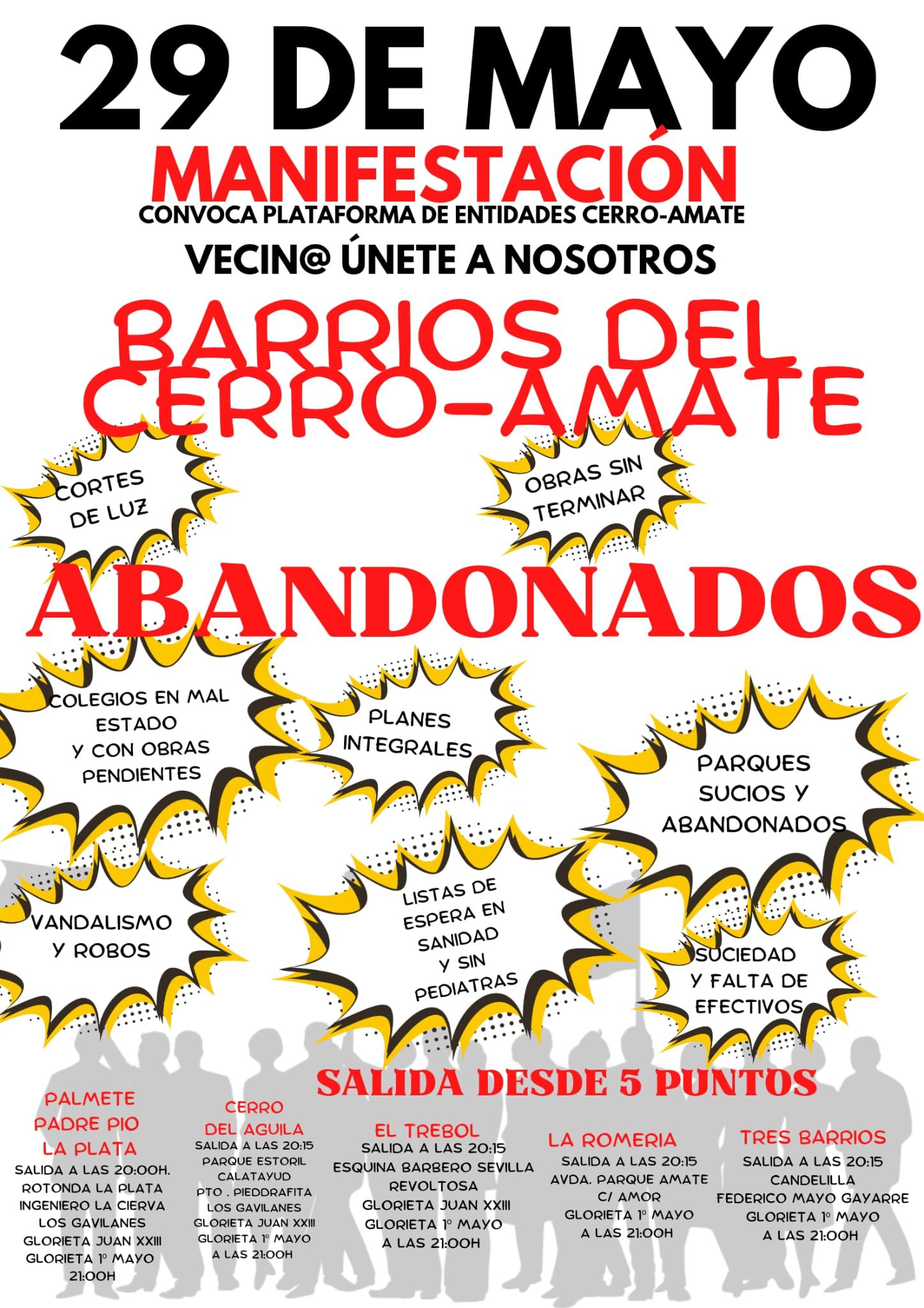 Manifestación en Cerro-Amate.