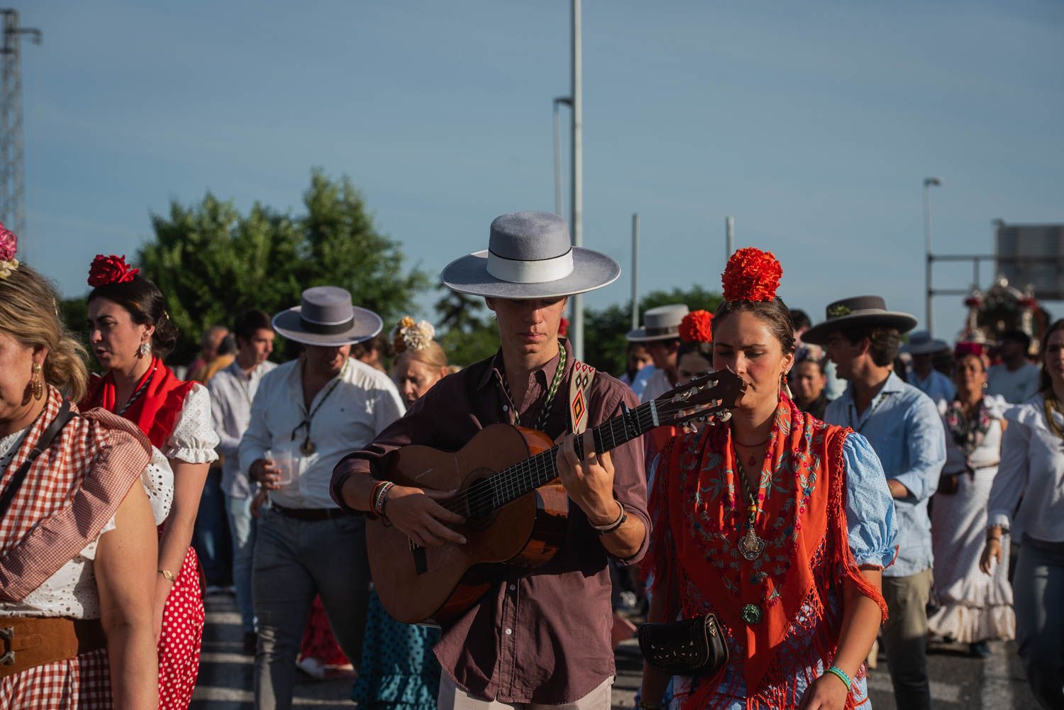 Llegada de la Hermandad del Rocío de Sevilla.