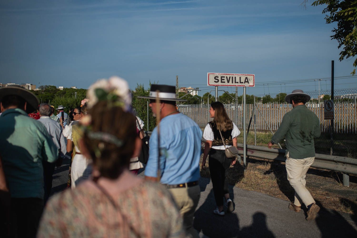 Llegada de la Hermandad del Rocío de Sevilla.