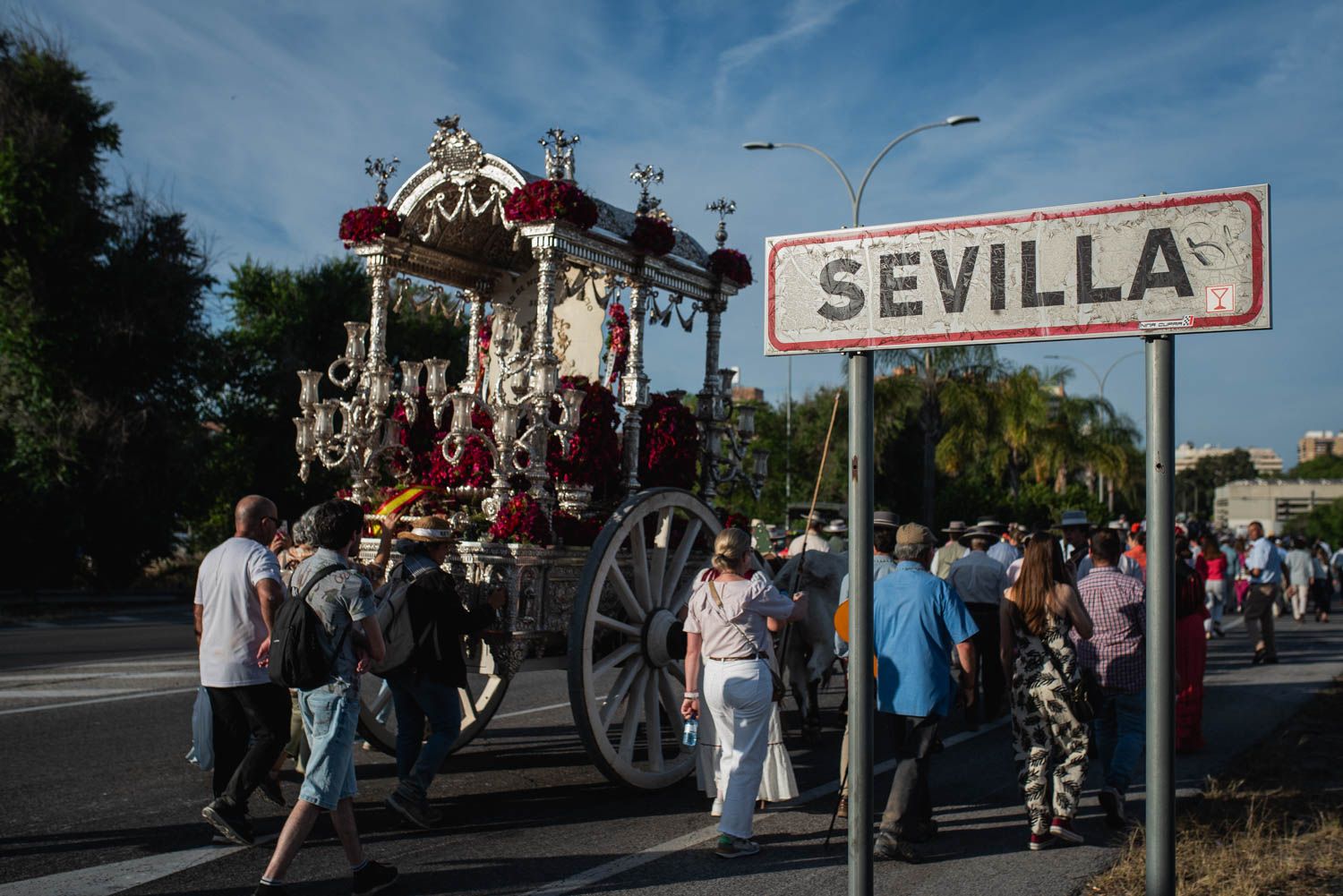 Llegada de la Hermandad del Rocío de Sevilla.