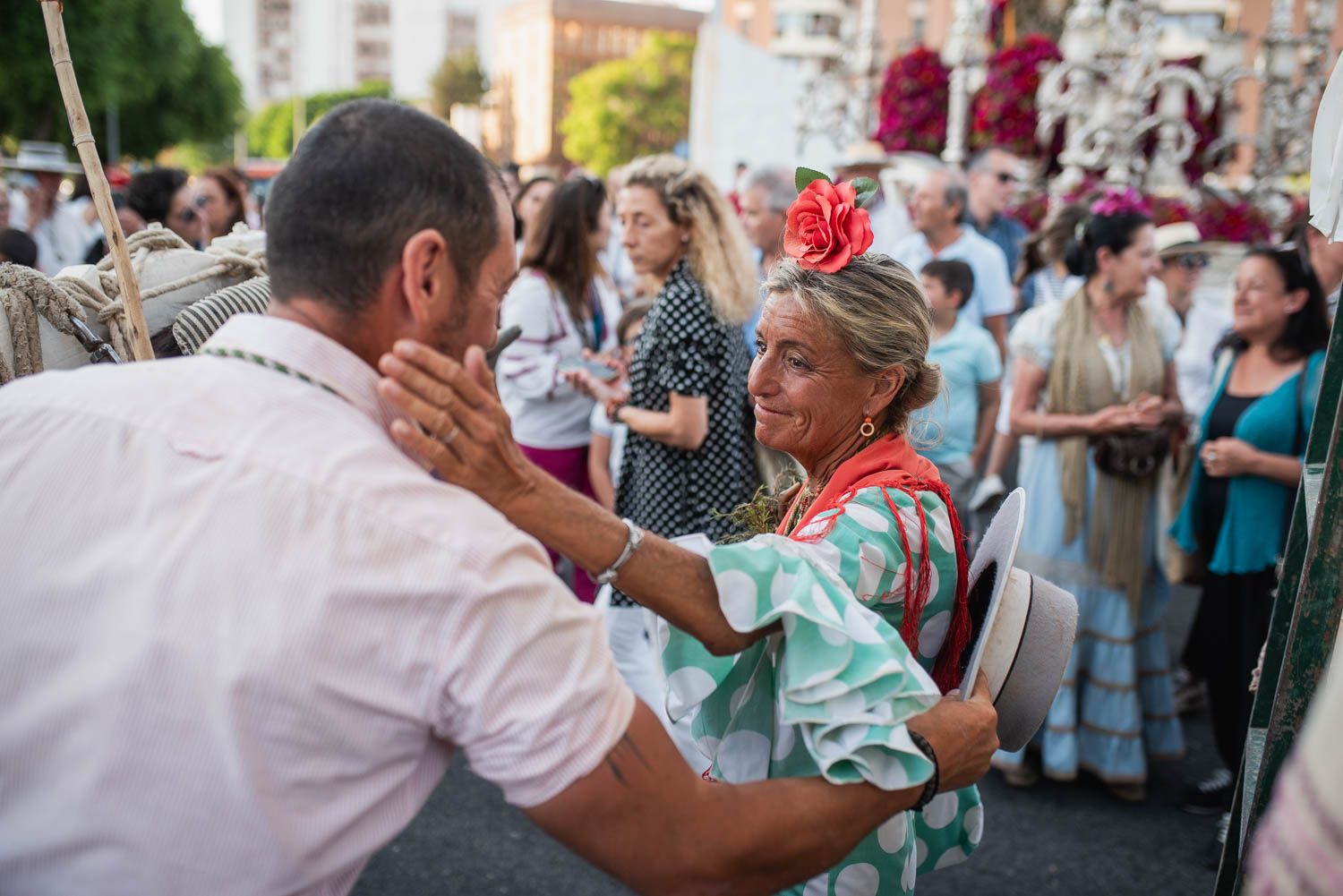 Llegada de la Hermandad del Rocío de Sevilla.