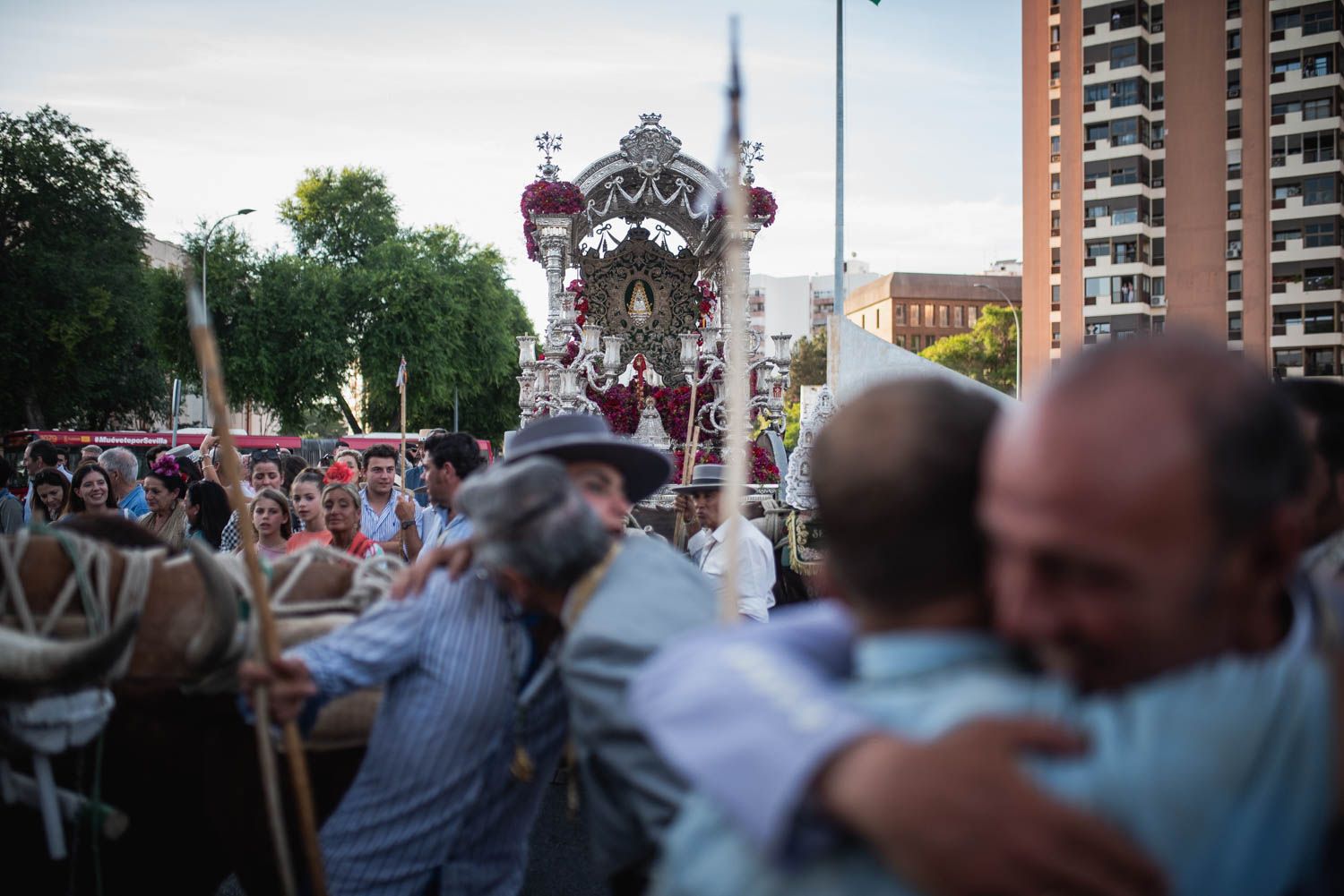 Llegada de la Hermandad del Rocío de Sevilla.